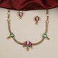 Elegant Jadau Necklace Featuring Repeated Lotus Petal Motifs