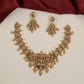 Antique Necklace with Goddess Lakshmi Centre and Repeating Peacock Links