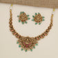 Antique Necklace with Lakshmi Centre Pendant and Repeating Circular Links