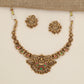 Antique Necklace with Lakshmi Centre Pendant and Repeating Circular Links