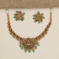 Antique Necklace with Lakshmi Centre Pendant and Repeating Circular Links