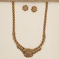Antique Long Haara with Lakshmi Medallion and Sculpted Peacock Link Details