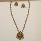 Antique Chain Showcasing a Grand Lakshmi Pendant and Decorative Round Links