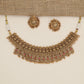 Antique Choker with Repeating Lakshmi Medallions and Ornamental Fringe
