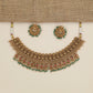 Antique Choker with Repeating Lakshmi Medallions and Ornamental Fringe
