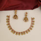 Jadau Lakshmi Coin Necklace Set with Round Settings