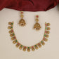 Jadau Necklace with Lakshmi Coin Pendants and Round Settings