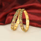 Lakshmi Antique Bangles with sculpted deity panels and floral detailing