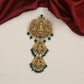 Couture Lakshmi Antique Jade Bille with peacock forms and ornate scrollwork