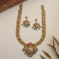 Peacock Radha Krishna Antique Long Haara with ornate pendant detailing