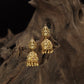 Antique Lakshmi Jumka with Bell-Shaped Drop Fringe