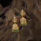 Classic Lakshmi Antique Jumka with ornamental dome panels and dropwork