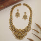 Traditional Antique Long Haara featuring Lakshmi, curved scrollwork and drop accents