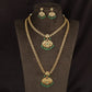 Decorative Antique Combo Set with filigree medallions and coordinated earrings
