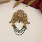 Krishna Radhe Antique Jade Bille featuring twin peacocks and ornate scrollwork