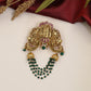 Krishna Radhe Antique Jade Bille featuring twin peacocks and ornate scrollwork