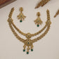 Antique Double-Row Necklace with Circular Linkwork and Framed Centre