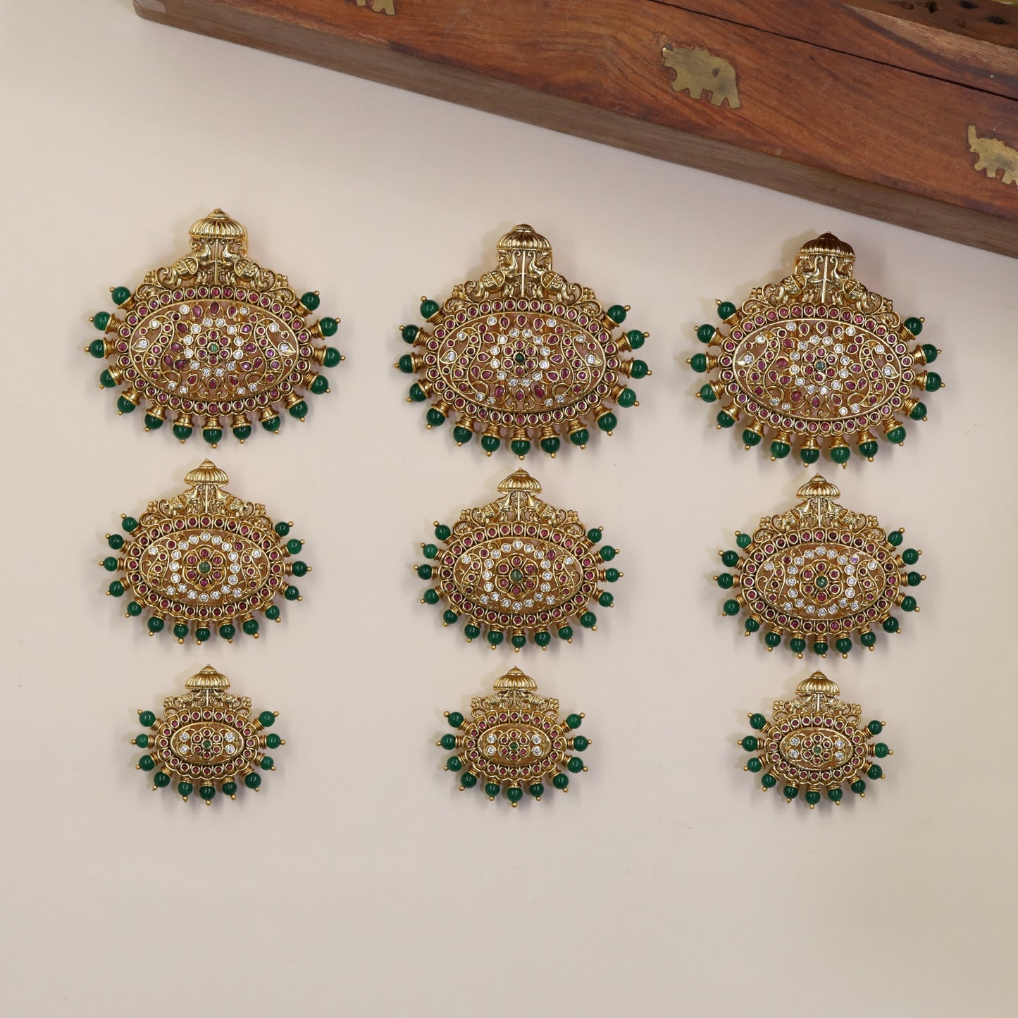 Antique Jada Bille with Oval Filigree Panels and Beaded Edging