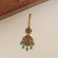 Traditional Antique Tikka with Curved Scrollwork and Pendant Drops