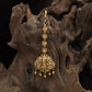 Refined Lakshmi Antique Tikka with peacock flourishes and decorative linkwork
