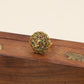 Traditional Finger Ring With Sculpted Krishna And Scrollwork