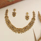 Classic Antique Necklace With Curved Botanical Panel Work