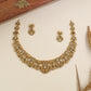 Antique Necklace With Curved Ornamental Panels And Floral Detailing