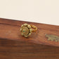 Classic Antique Finger Ring With Sculpted Floral Edging