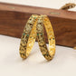 Classic Antique Bangles With Sculpted Goddess And Peacock Details