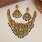 Grand Rama Sita Necklace With Intricate Pendant Frame And Sculpted Details
