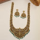 Antique Long Haara With Lakshmi Centre And Elephant Detailing