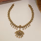 Antique Floral Link Necklace with Spherical Drops