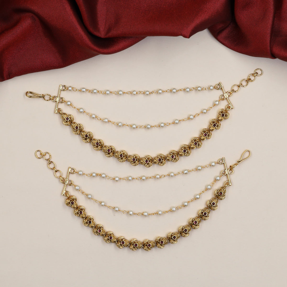 Antique Rosette Mati with Delicate Connectors