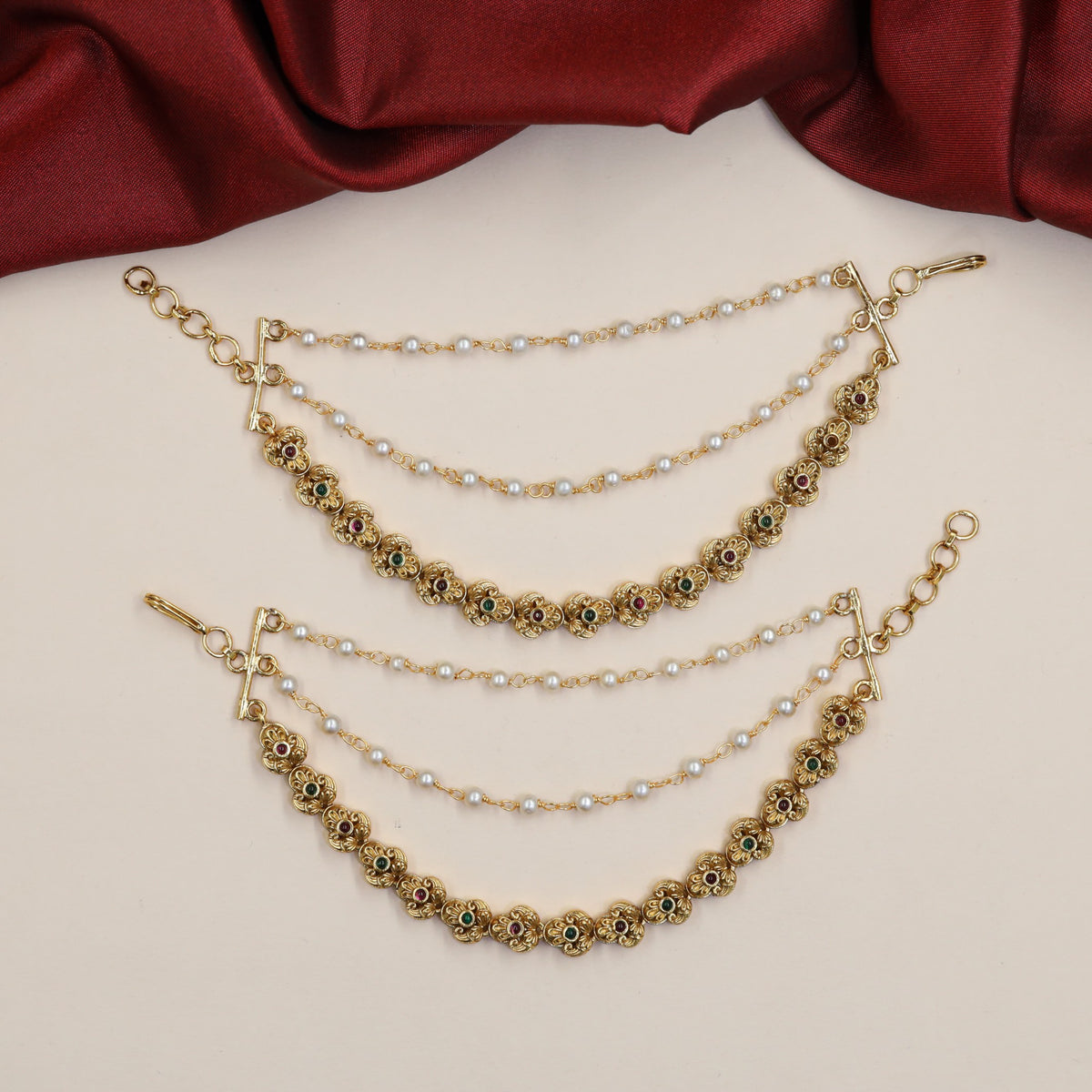 Antique Rosette Mati with Delicate Connectors