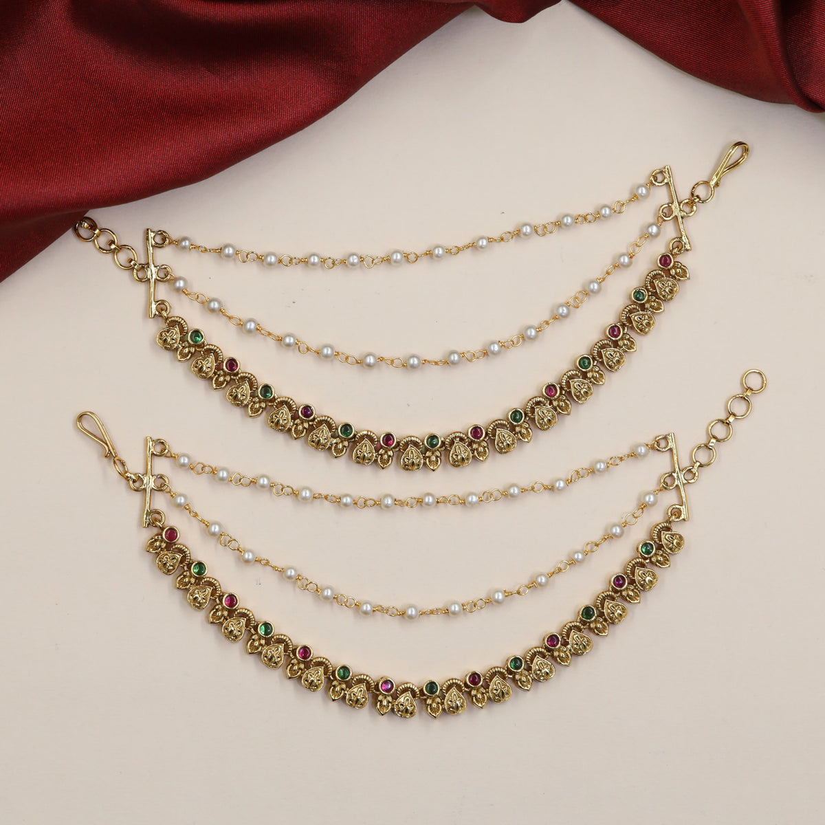 Antique Mati with Floral Links & Circular Connectors