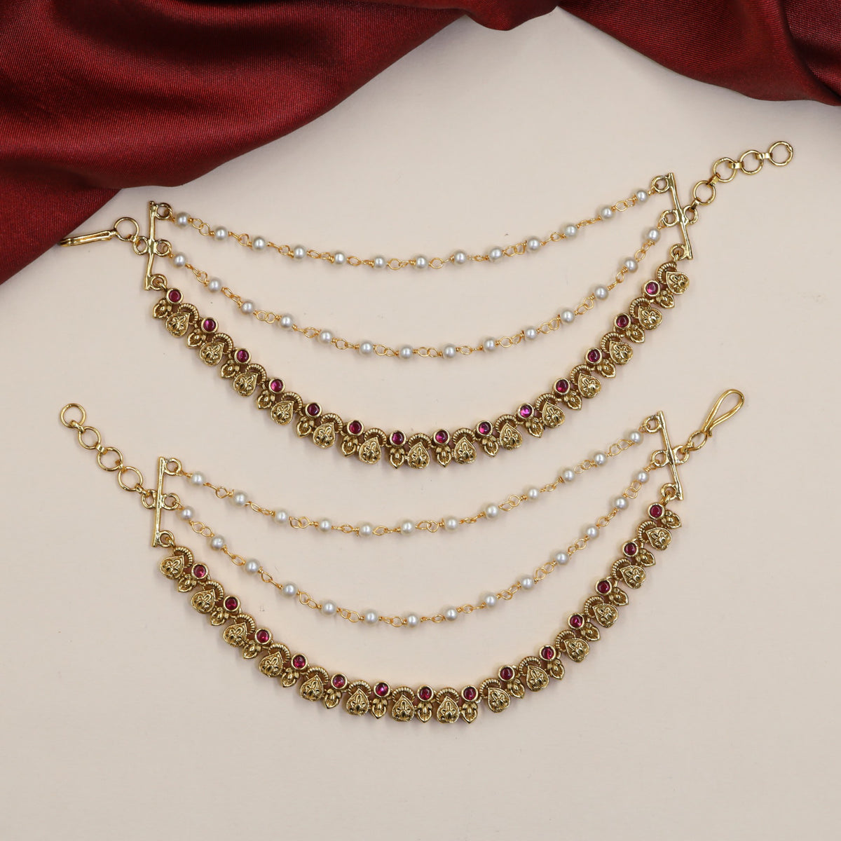 Antique Mati with Floral Links & Circular Connectors