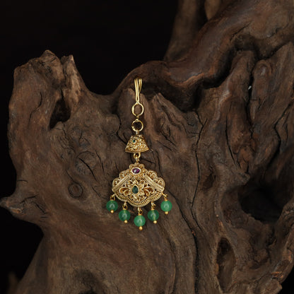 Antique Tikka With Teardrop Centre & Floral Filigree
