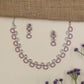 Rhodium Necklace Set with Oval & Circular Links