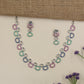 Rhodium Necklace Set with Oval & Circular Links