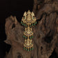 Antique Lakshmi Jade Bille with Triple Deity Panels & Temple Detailing