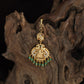 Antique Lakshmi Tikka with Circular Links & Drop Fringe
