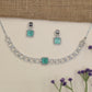 Rhodium Choker Set with Open Square Links