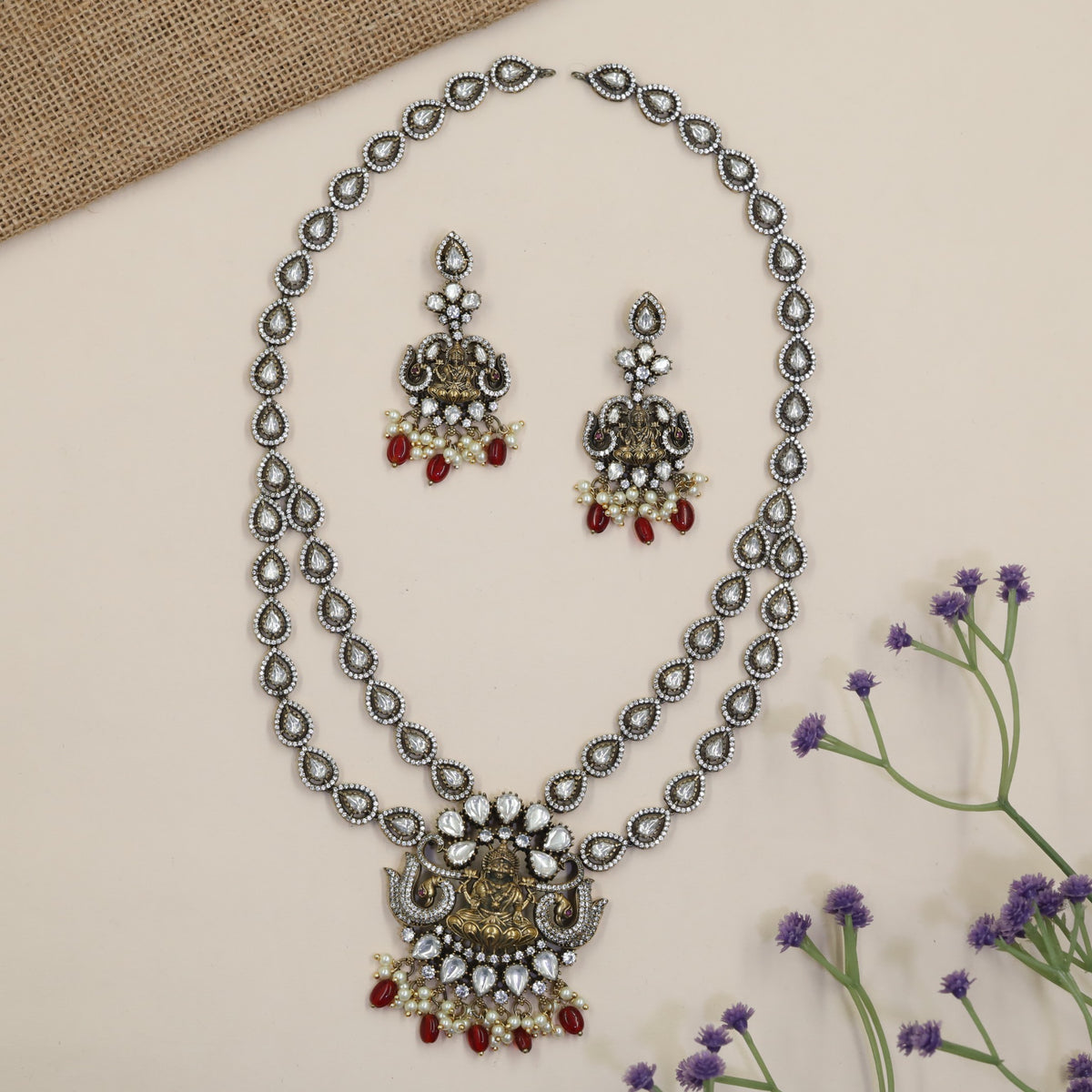 Victorian Lakshmi Long Haara with Teardrop Links
