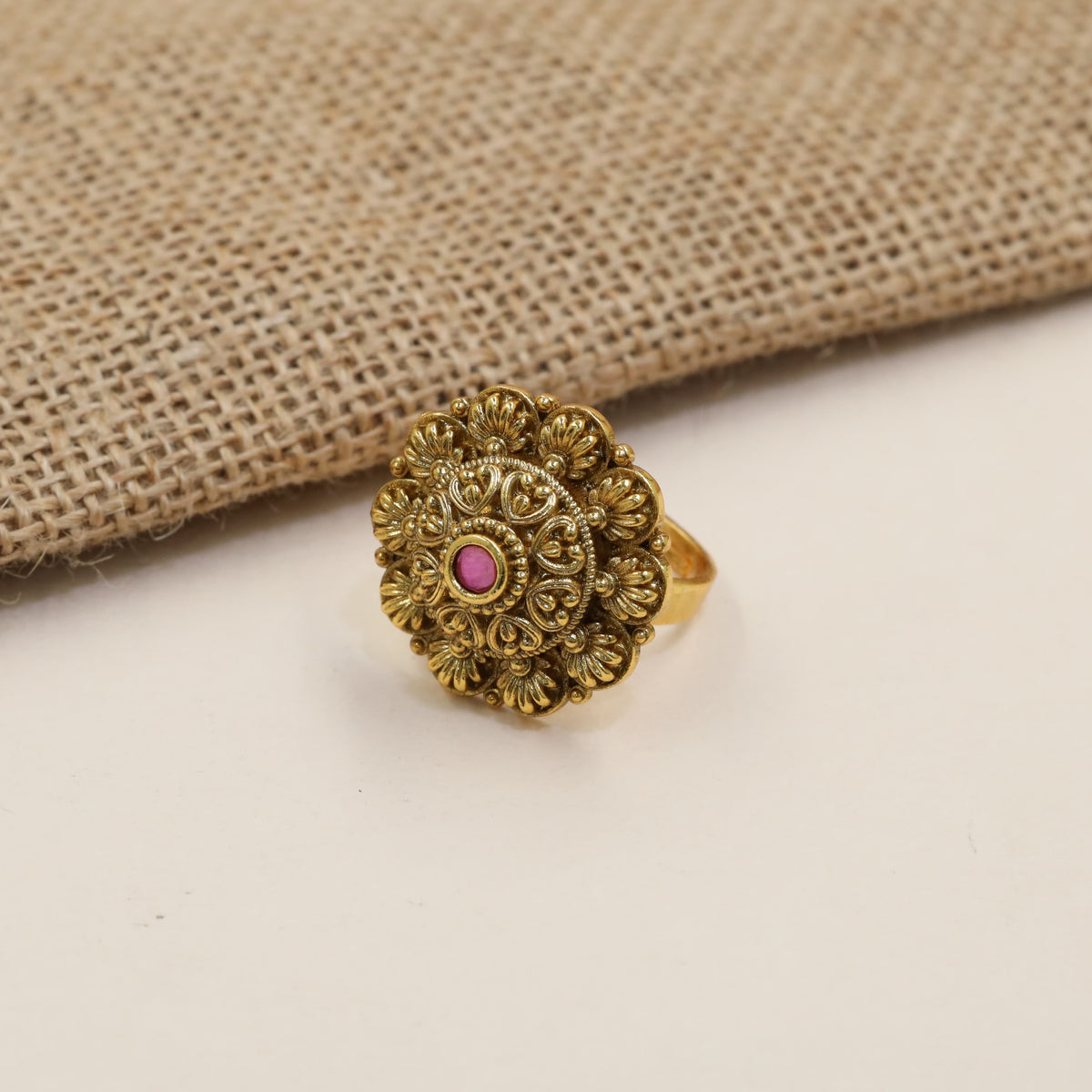 Antique Floral Rosette Ring