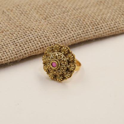 Antique Floral Rosette Ring