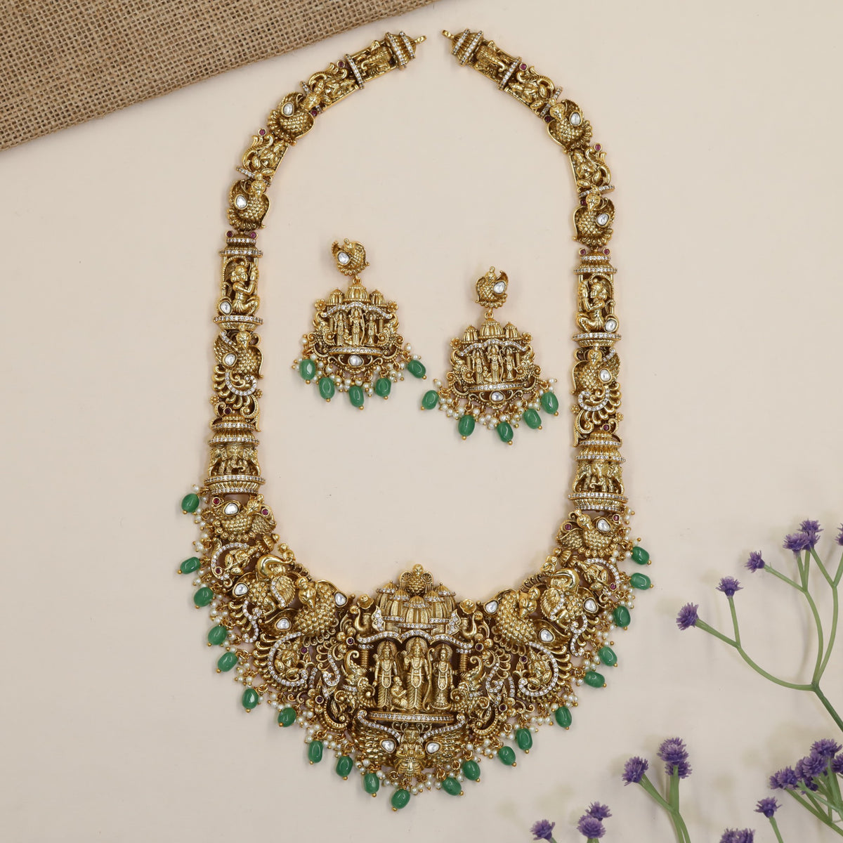 Antique Venkateshwara Temple Long Haara Set