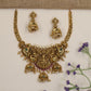 Antique Lakshmi Necklace with Jhumka Drops