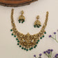 Antique Lakshmi Necklace & Jhumkas with Peacock Motifs