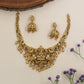 Antique Lakshmi Necklace & Jhumkas with Peacock Motifs