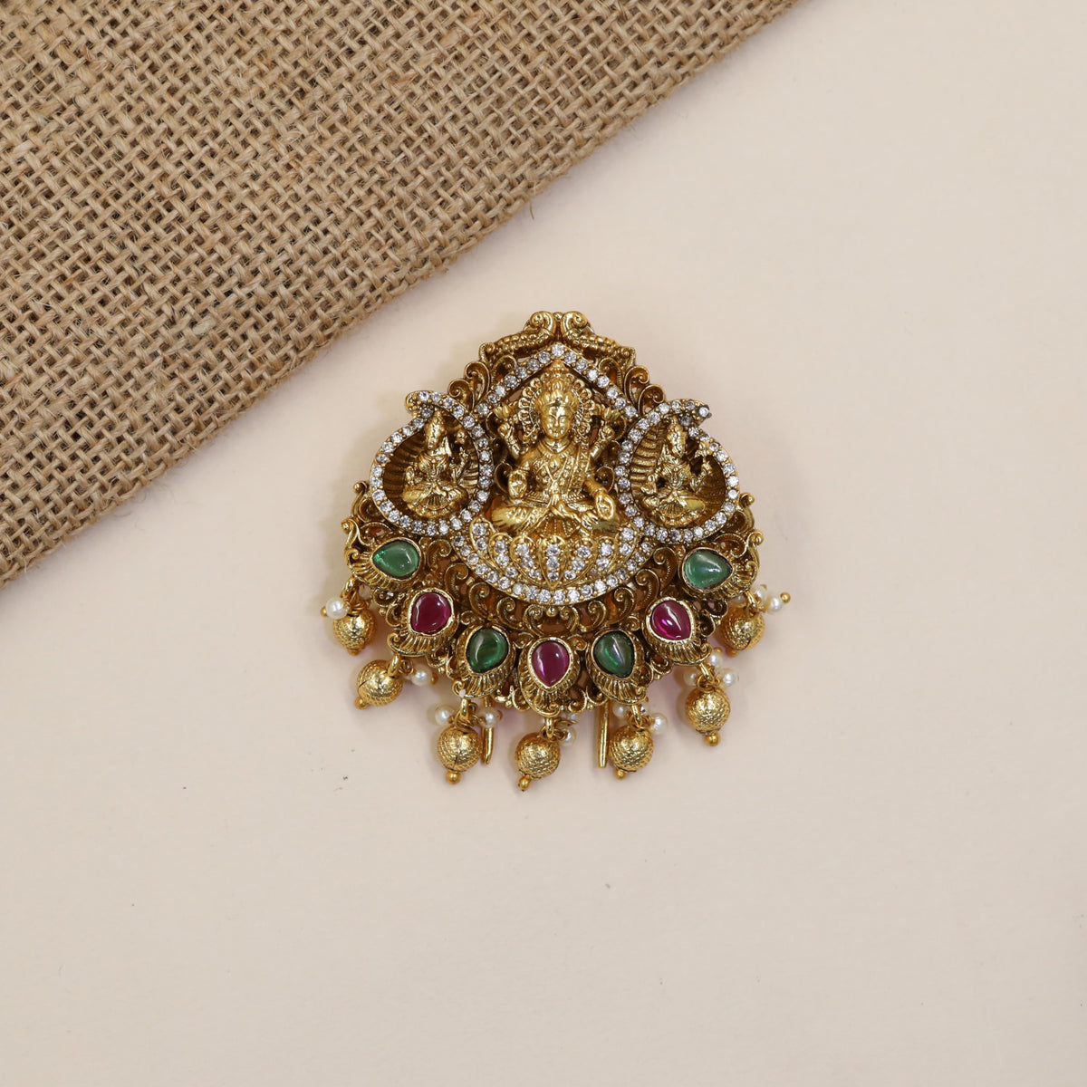 Antique Gajalakshmi Bille with Elephant Motifs